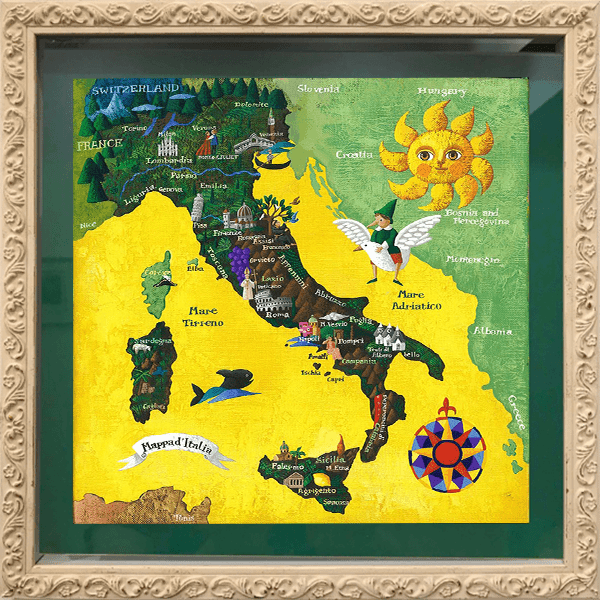 イタリア地図【4号スクエアサイズ】(推奨額)