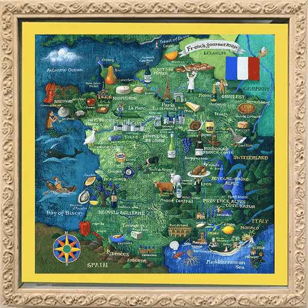 フランス地図【4号スクエアサイズ】(推奨額)