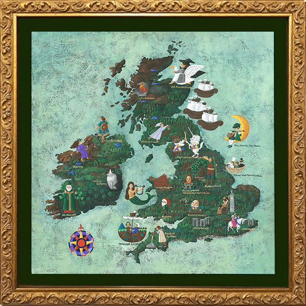 アイルランド・イギリス地図【4号スクエアサイズ】(推奨額)