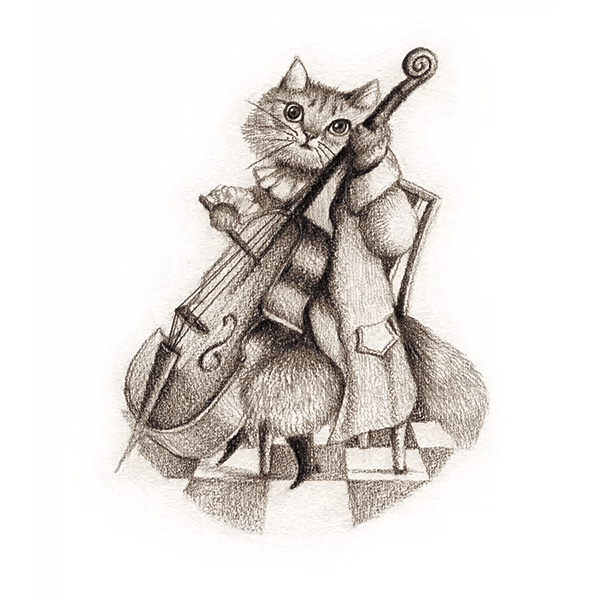 チェロ奏者猫(推奨額)